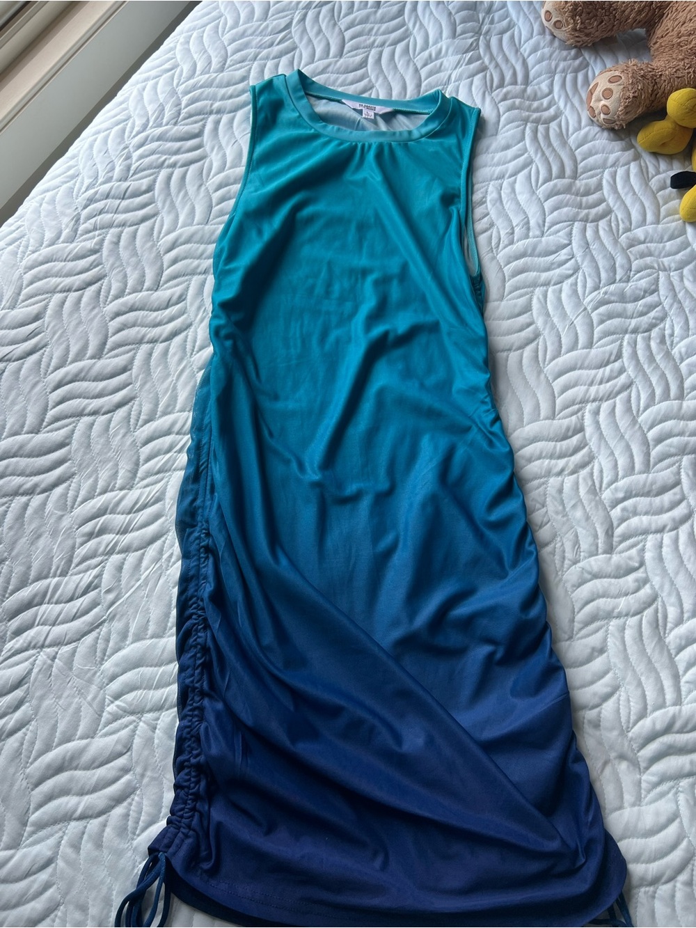 Steve Madden Blue Ombré Side Tie Dress Size L
